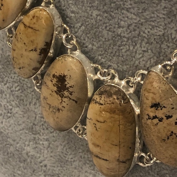 18” Sterling Silver Picture Jasper Necklace - Picture 3 of 3